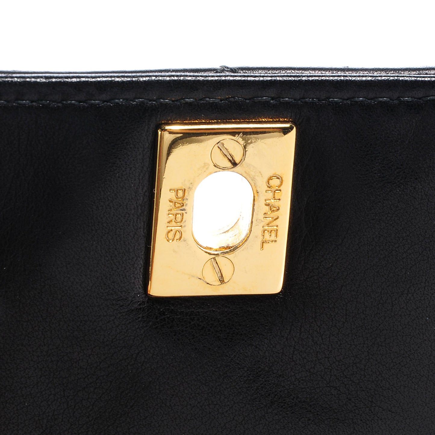 Lambskin Quilted Flap Belt Black