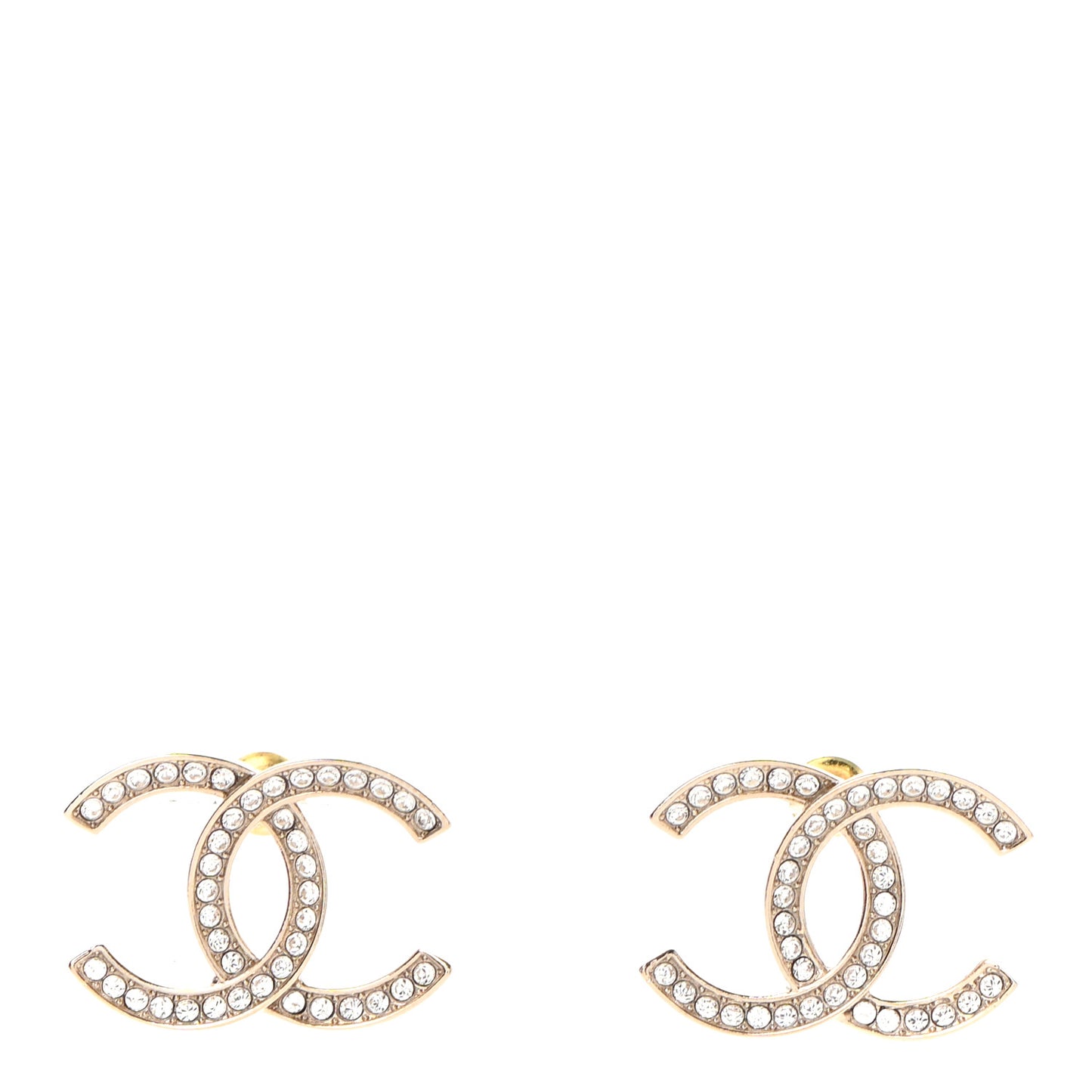 Crystal CC Earrings Gold