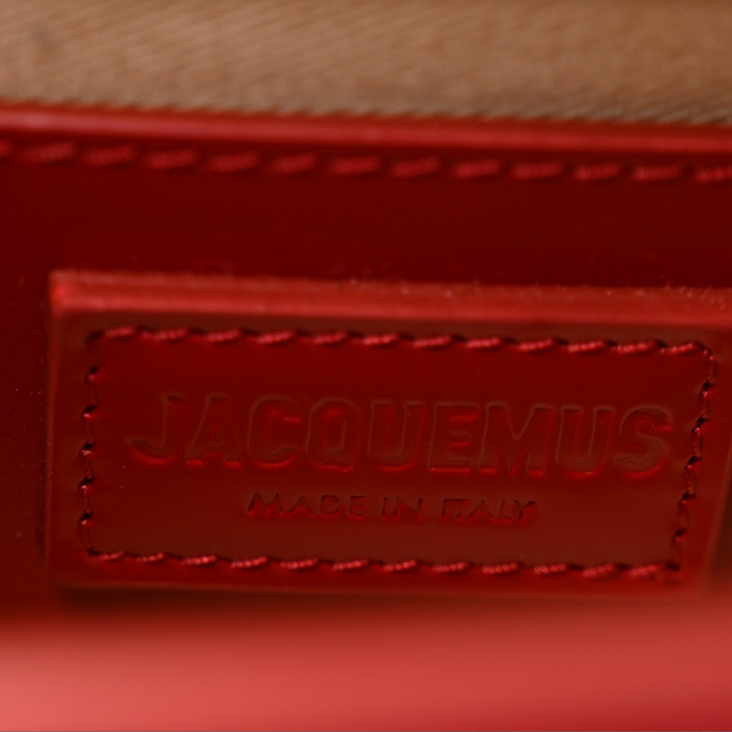 Glazed Calfskin Le Grand Bambino Red