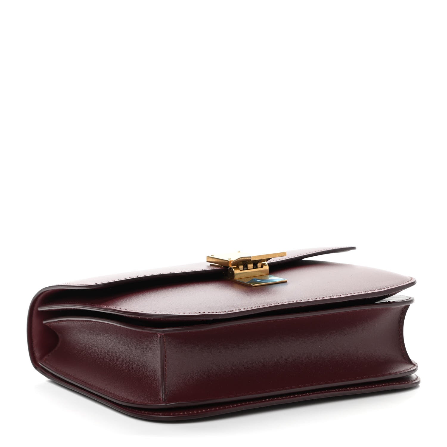 Celine Box Calfskin Medium Classic Box Flap Bag Burgundy 4 of 16