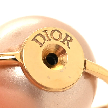 Christian Dior Pearl Tribales Dangle Chain Earrings Pink Gold 4 of 5
