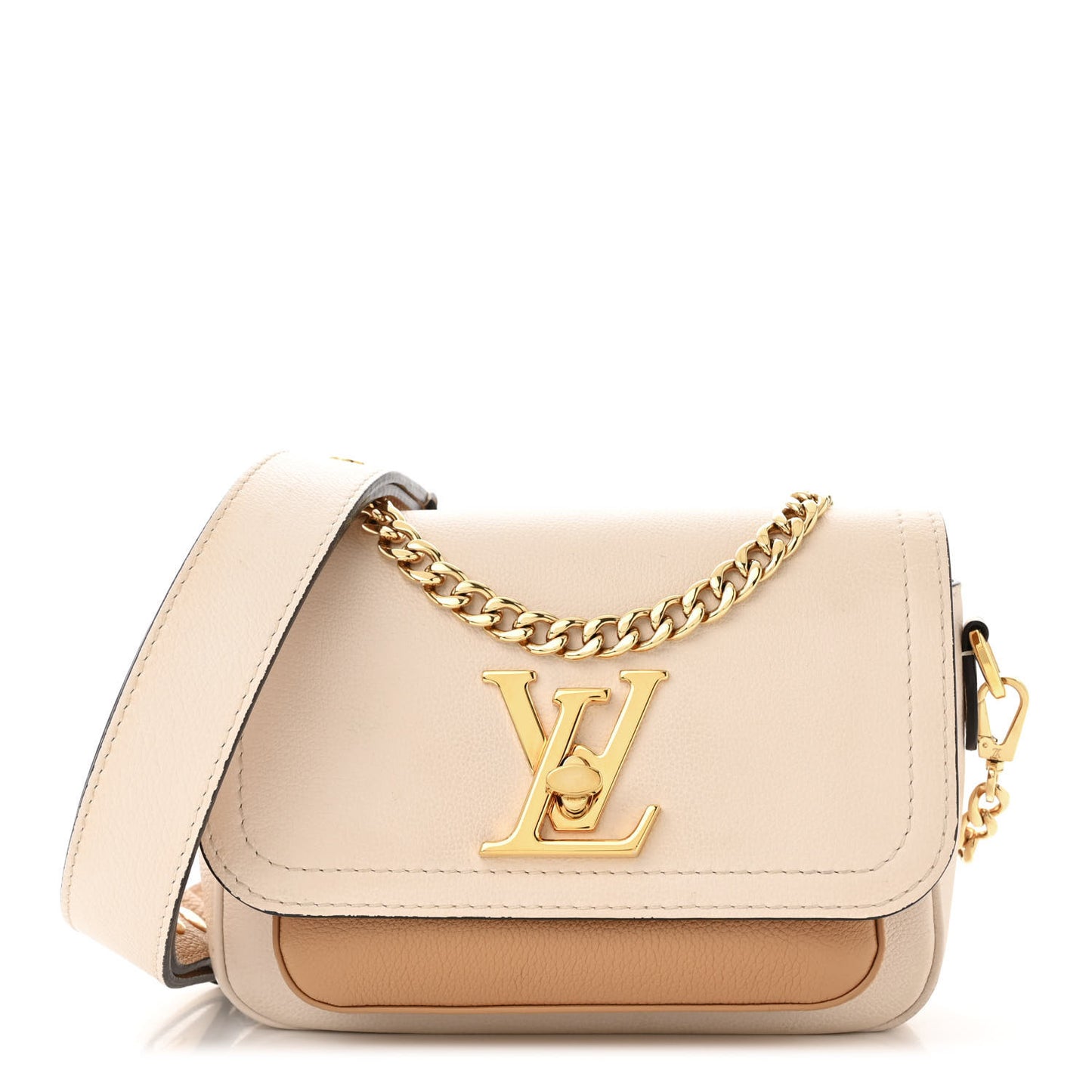 Grained Calfskin Lockme Tender Quartz
