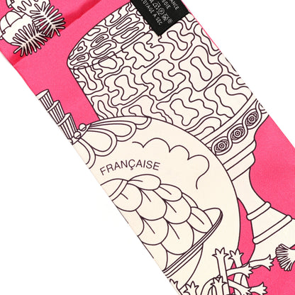 Hermes Silk Slim Maxi La Patisserie Francaise Twilly Fuchsia 4 of 5