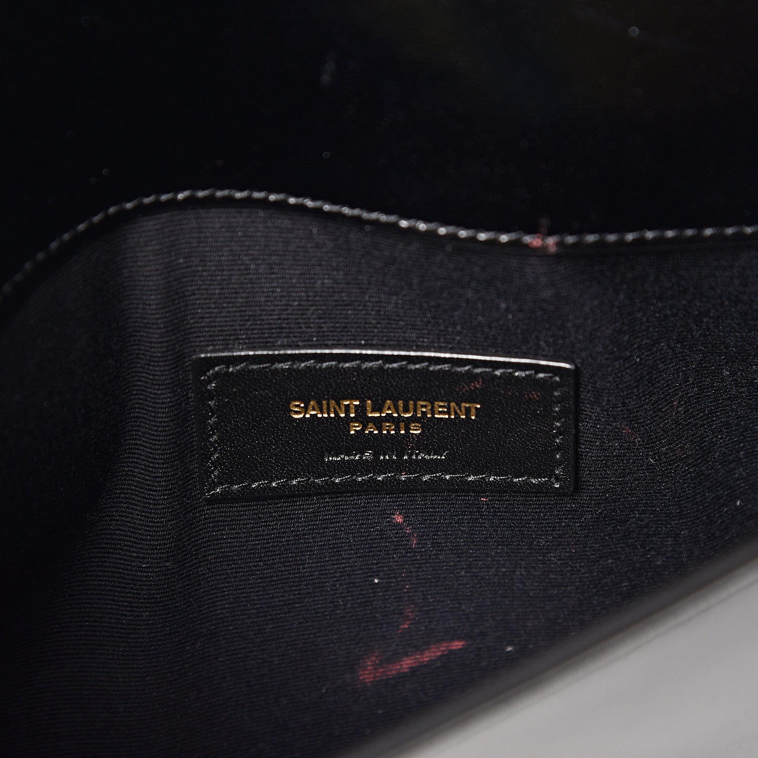 Saint Laurent Smooth Shiny Calfskin Monogram Uptown Pouch Black 6 of 8