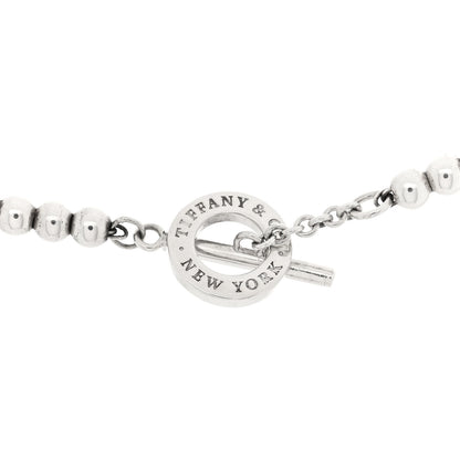 Tiffany Sterling Silver 4mm Beads Toggle Necklace 4 of 5