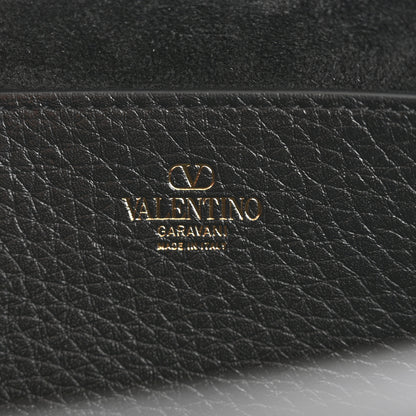 Valentino Garavani Pebbled Calfskin Medium Rockstud Flip Lock Shoulder Bag Black 6 of 14