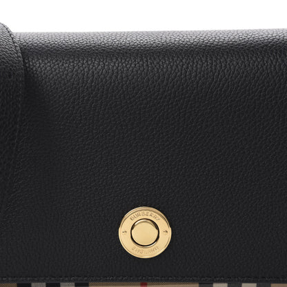 Burberry Grainy Calfskin Vintage Check Hampshire Crossbody Black 9 of 9