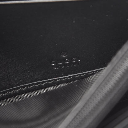 Gucci Suede Patent GG Web Ophidia Continental Wallet Black 6 of 7
