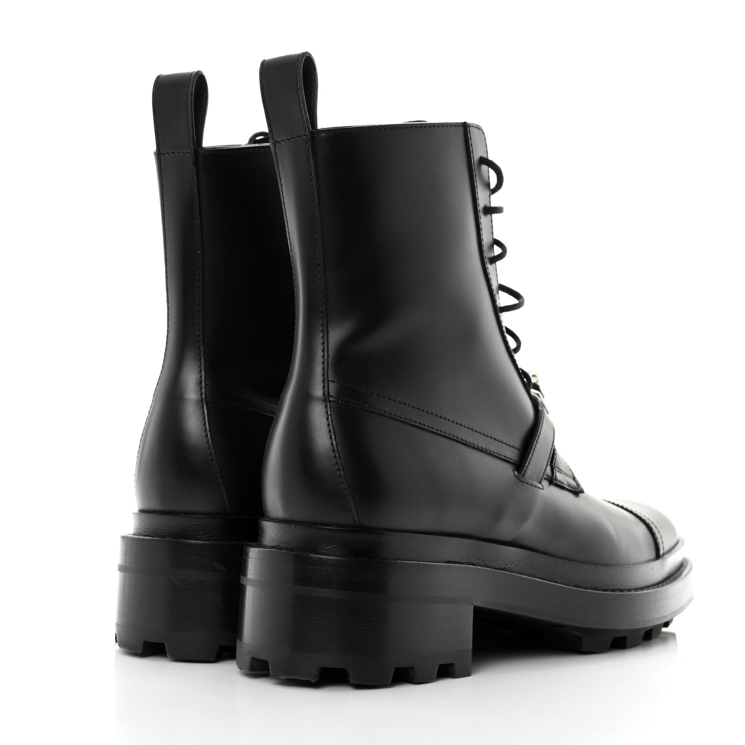 Hermes Glossed Calfskin Funk Ankle Boots 37 Black 4 of 8