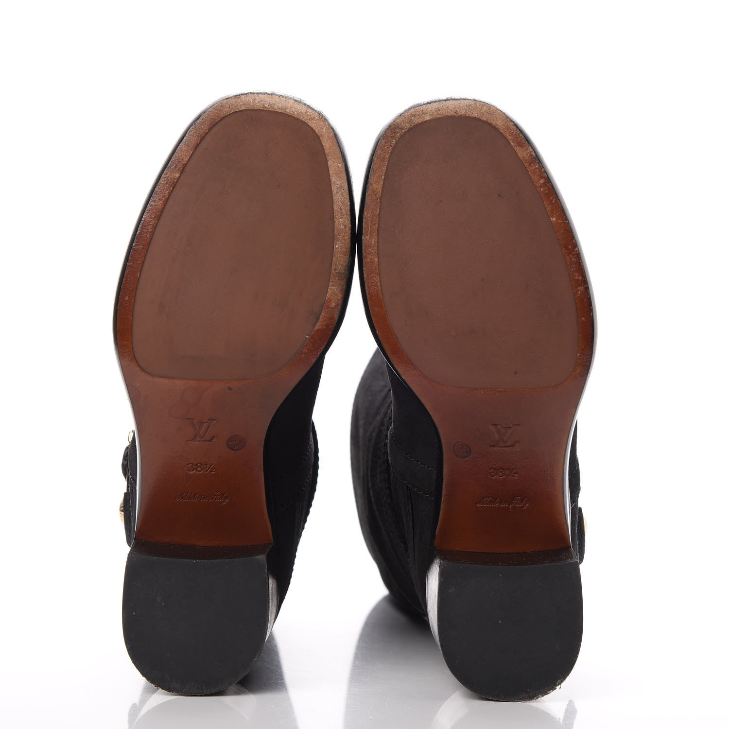 Louis Vuitton Nubuck Knee High Boots 38.5 Black 7 of 9