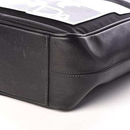 Prada X JAMES JEAN Calfskin Nylon Robot Monkey Flat Messenger Black 9 of 9