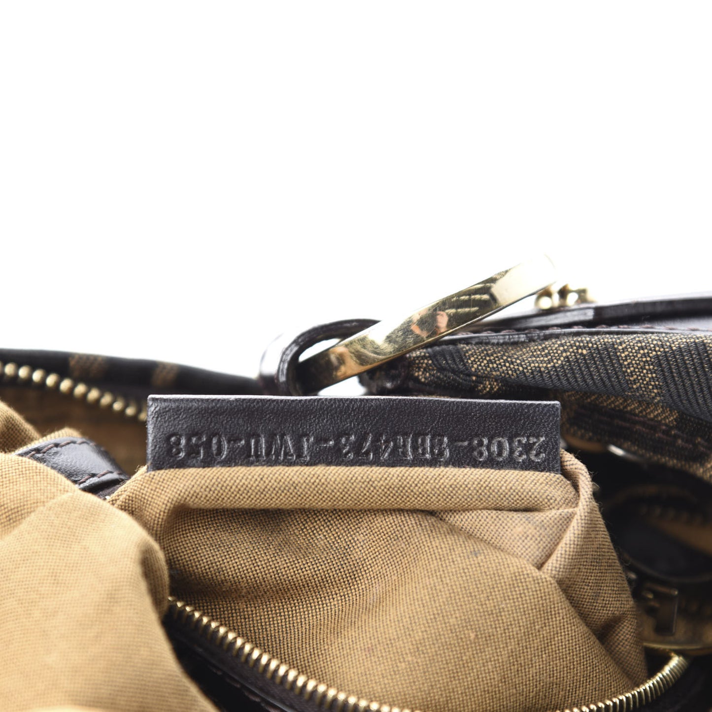 Zucca Small Chef Chain Hobo Tobacco