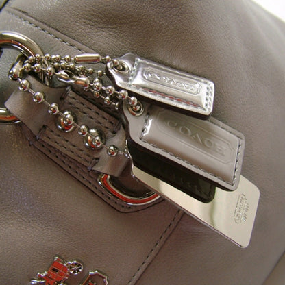 FASHIONPHILE COACHLeatherMadisonSABRINAToteBagGrey 5 of 10