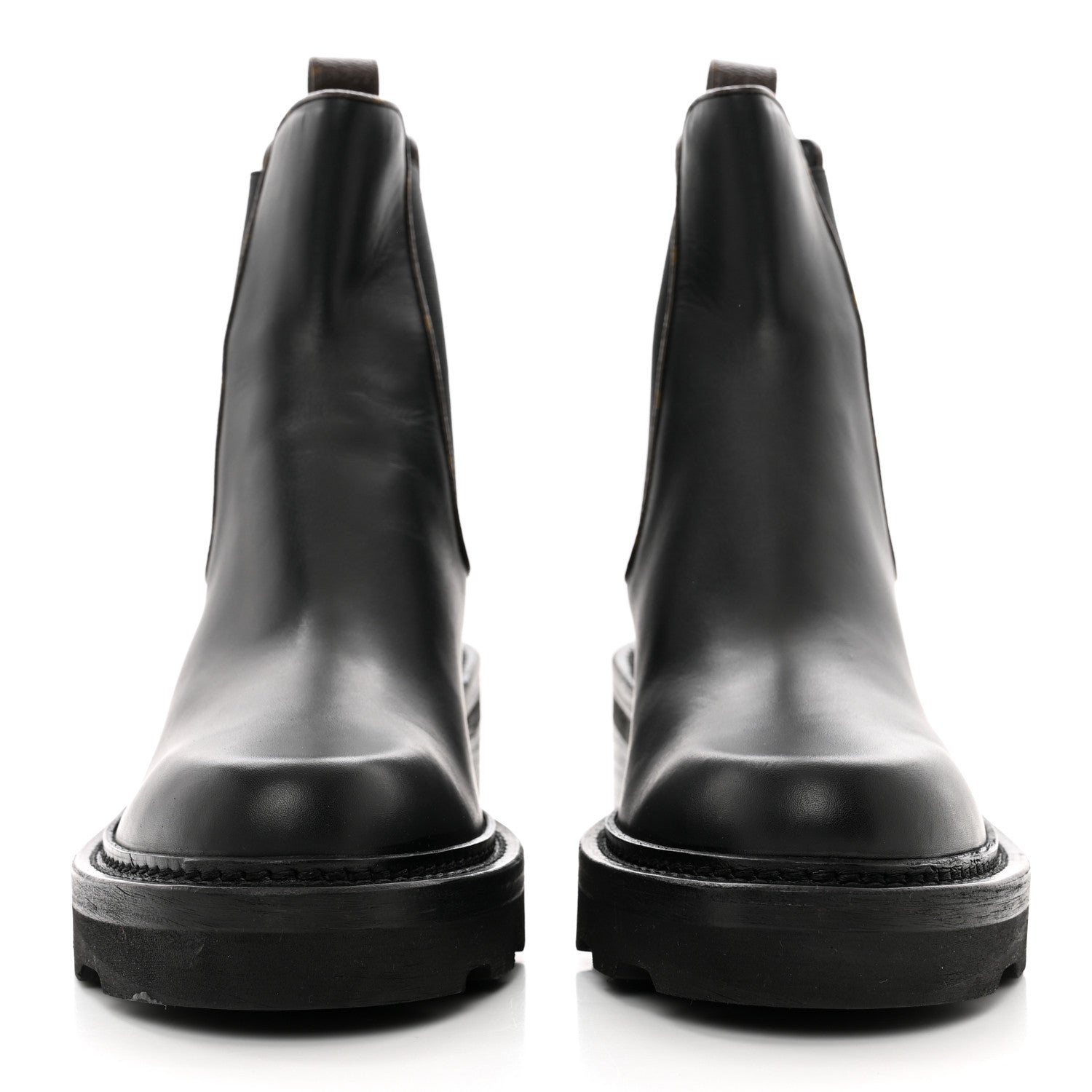 Louis Vuitton Calfskin Monogram Beaubourg Ankle Boots 39.5 Black 2 of 10