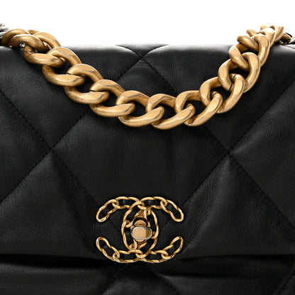 Chanel Lambskin Quilted Large Chanel 19 Flap Black 8 of 13