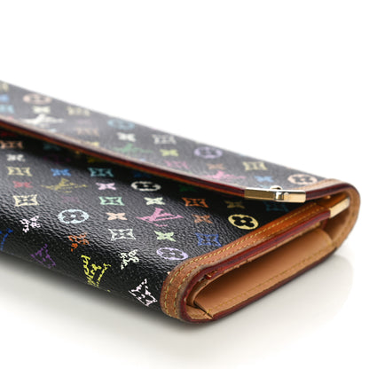 Louis Vuitton Monogram Multicolor Porte Tresor International Wallet Black 9 of 38