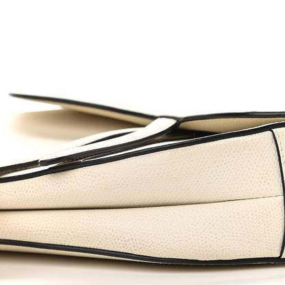Christian Dior Grained Calfskin Saddle Bag White 9 of 21