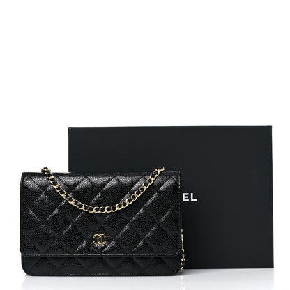Chanel Caviar Quilted Wallet On Chain WOC Black 12 of 12