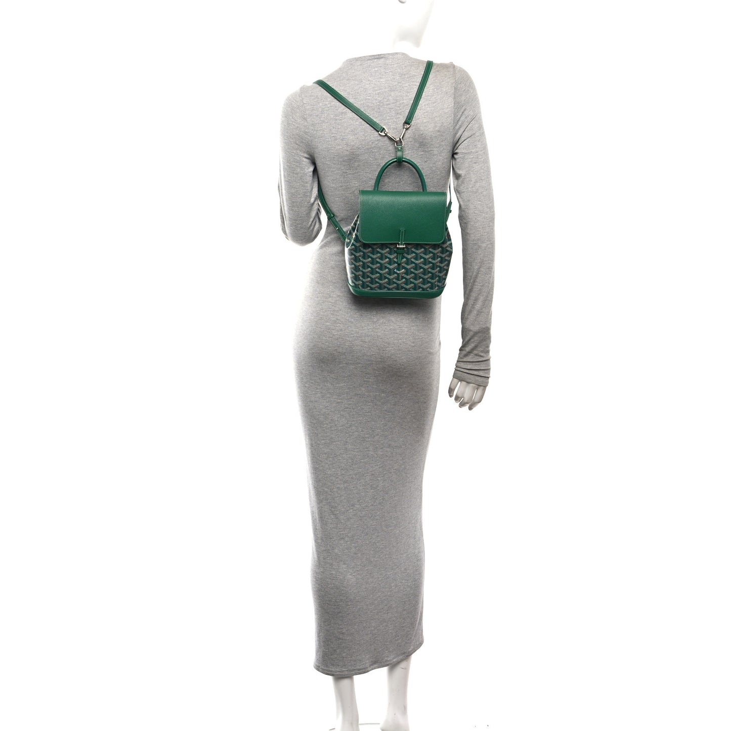 Goyardine Calfskin Mini Alpin Backpack Green