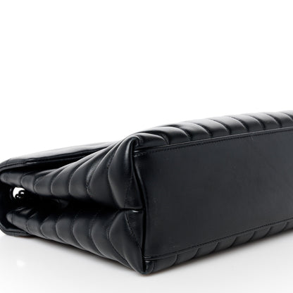 Saint Laurent Calfskin Y Quilted Monogram Monochrome Medium Loulou Chain Satchel Black 10 of 11