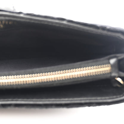 Chanel Velvet Quilted Small Clutch With Chain  Black 6 of 12
