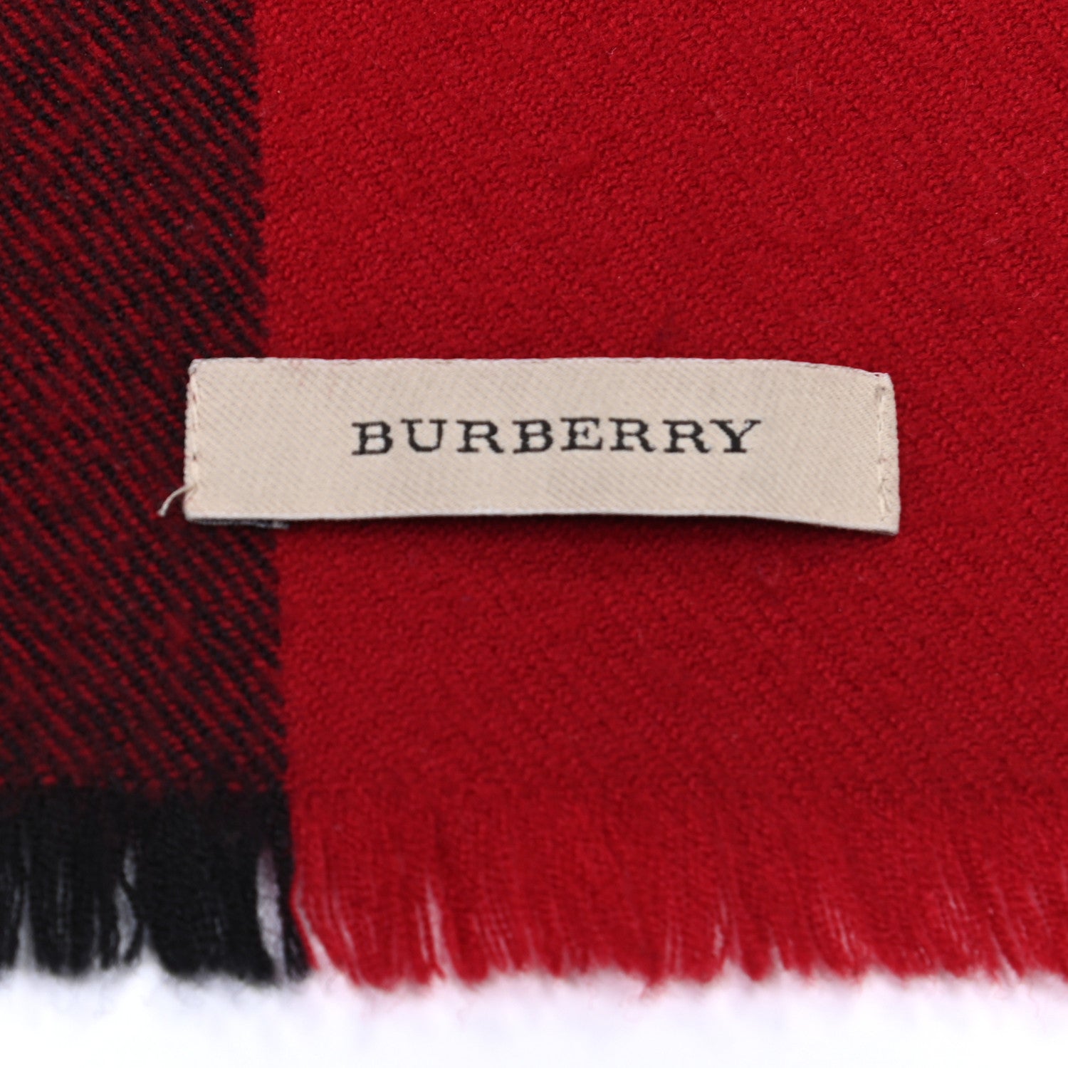 Burberry Wool Cashmere Giant Exploded Check Fringe Scarf 4 of 4
