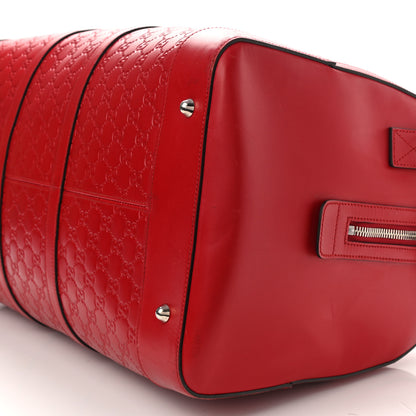 Gucci Guccissima Signature Large Duffle Hibiscus Red 10 of 10