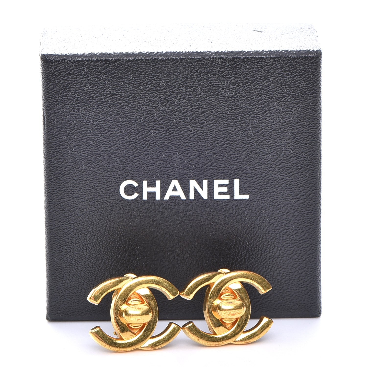 Chanel Metal CC Turnlock Clip On Earrings Gold 6 of 6