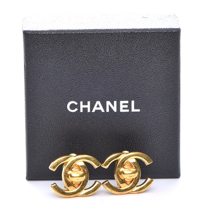 Chanel Metal CC Turnlock Clip On Earrings Gold 6 of 6
