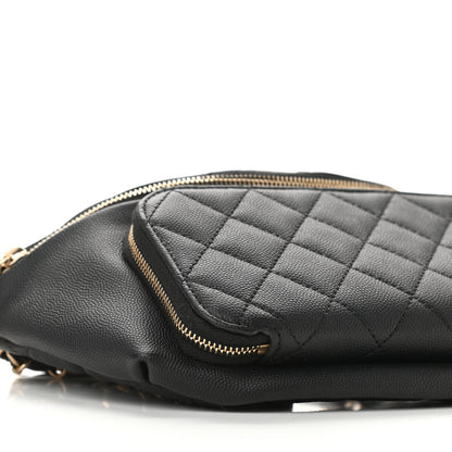 Chanel Caviar Quilted Business Affinity Waist Belt Bag Black 10 of 12
