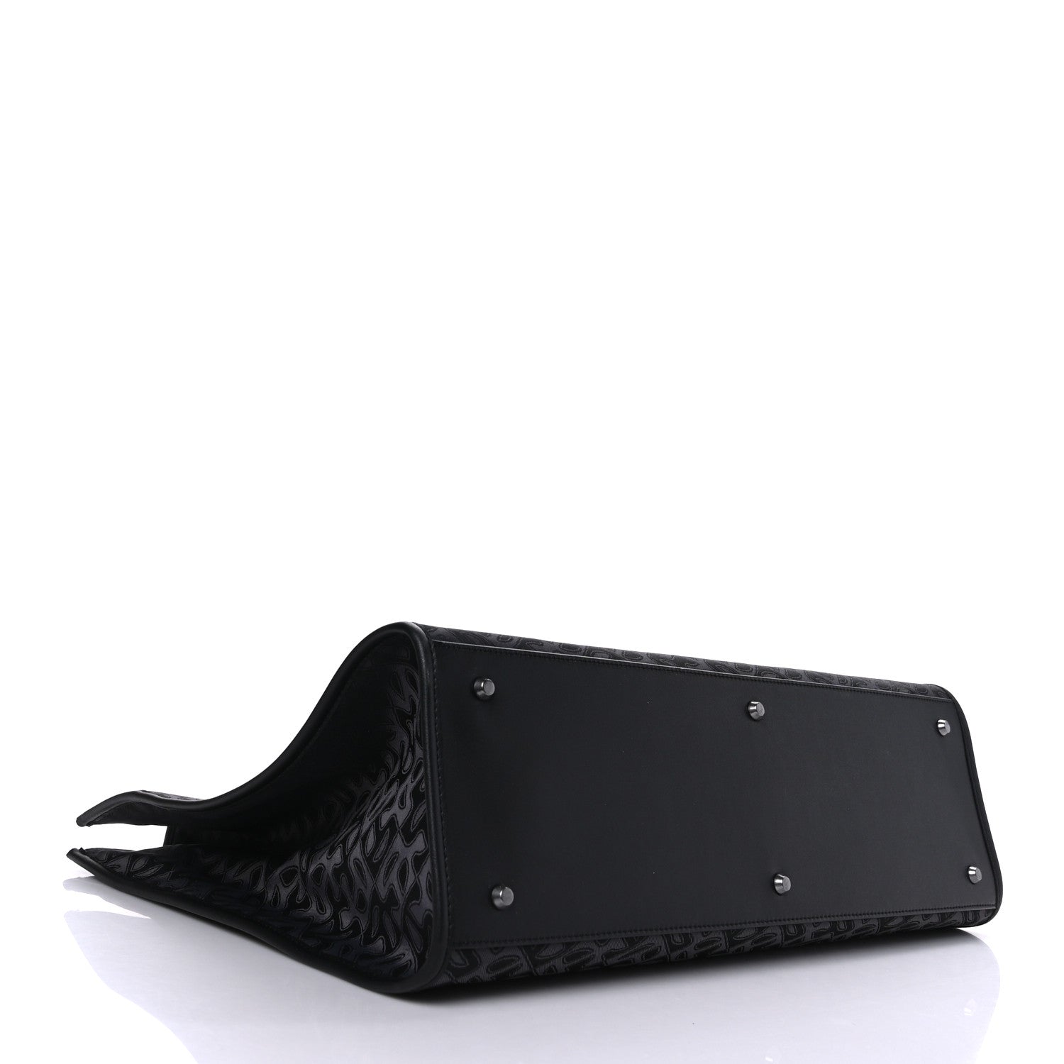 Telfar Monogram Jacquard Large Shopping Bag Black 4 of 8