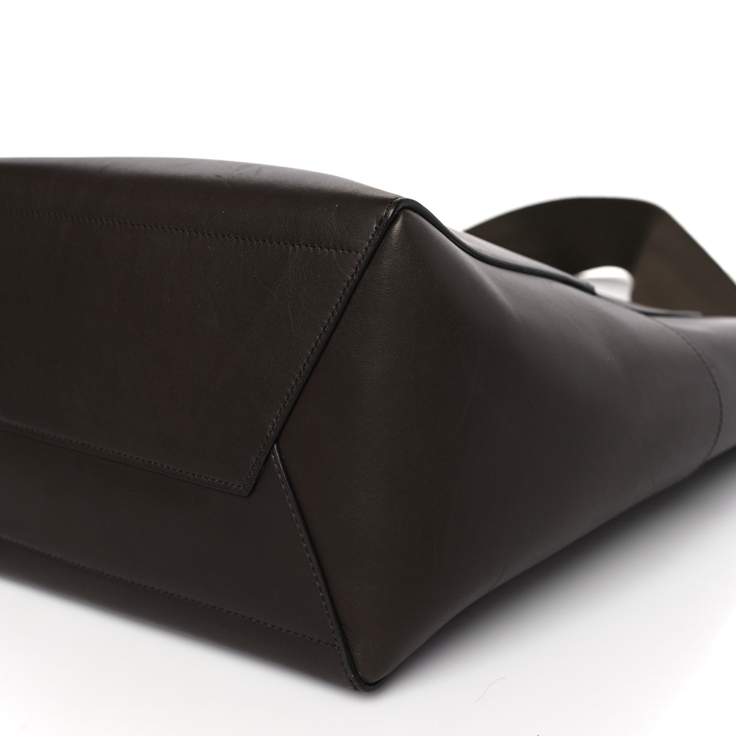 Celine Supersoft Calfskin Sangle Bucket Bag Wood 7 of 8