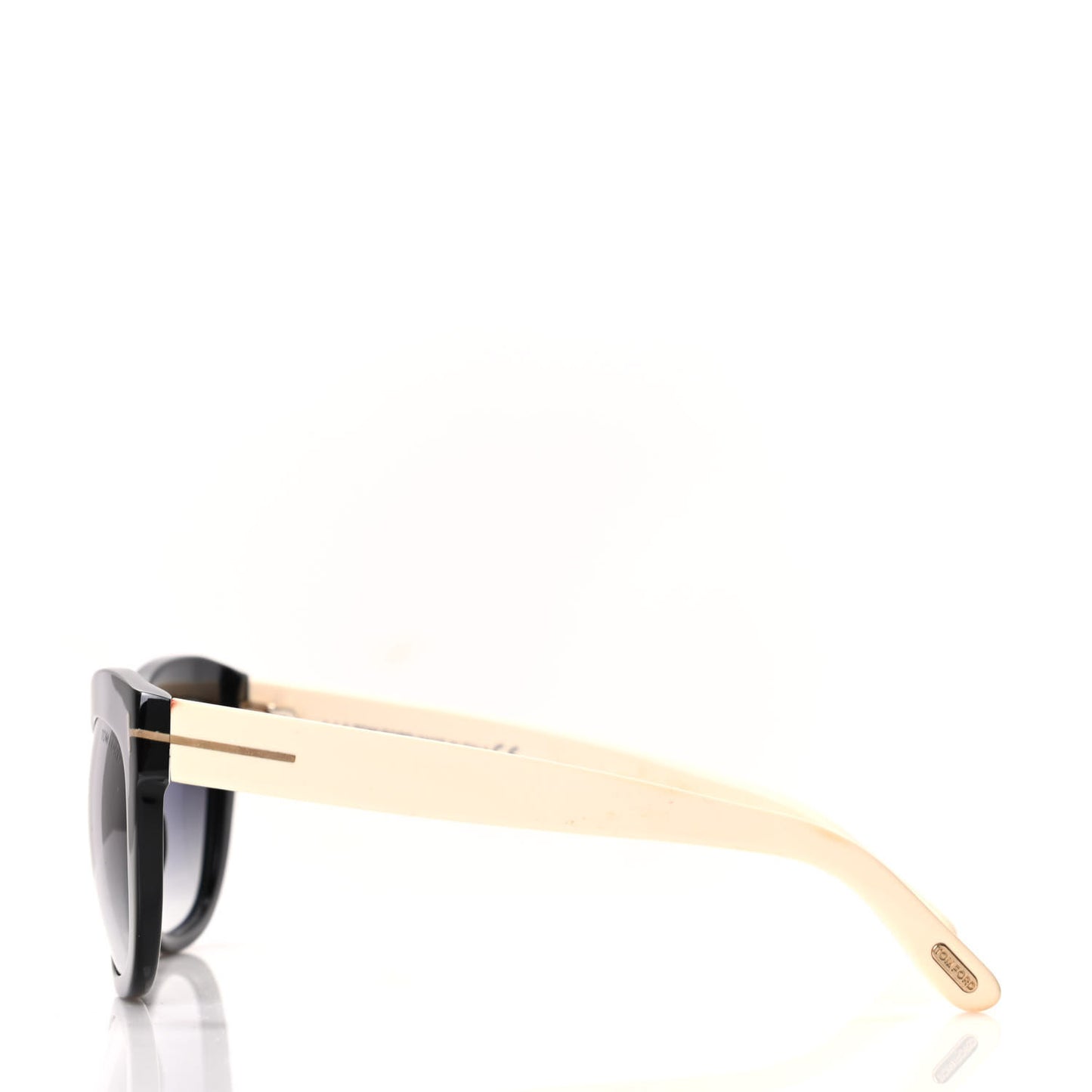 Acetate Alistair Cat Eye Sunglasses TF524 Black Beige