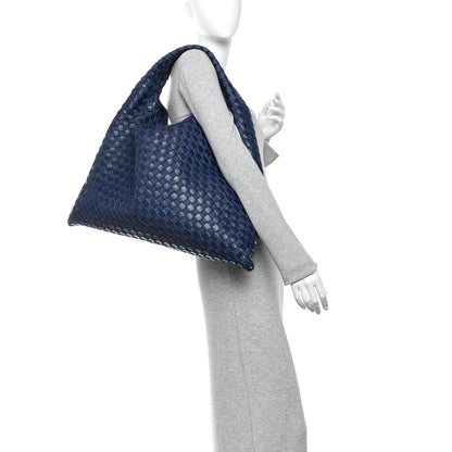 Bottega Veneta Denim Calfskin Intrecciato Large Hop Abyss Indigo 2 of 10