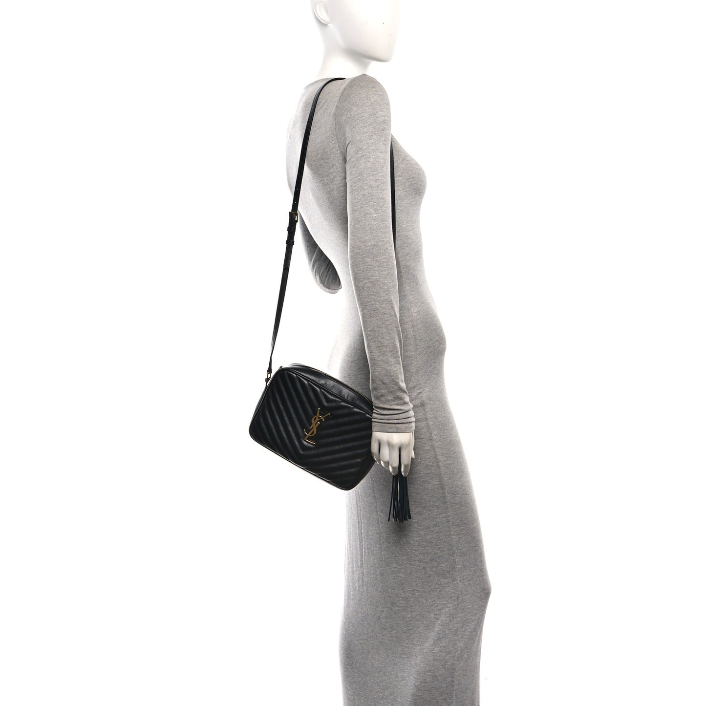 Calfskin Matelasse Monogram Lou Camera Bag Black