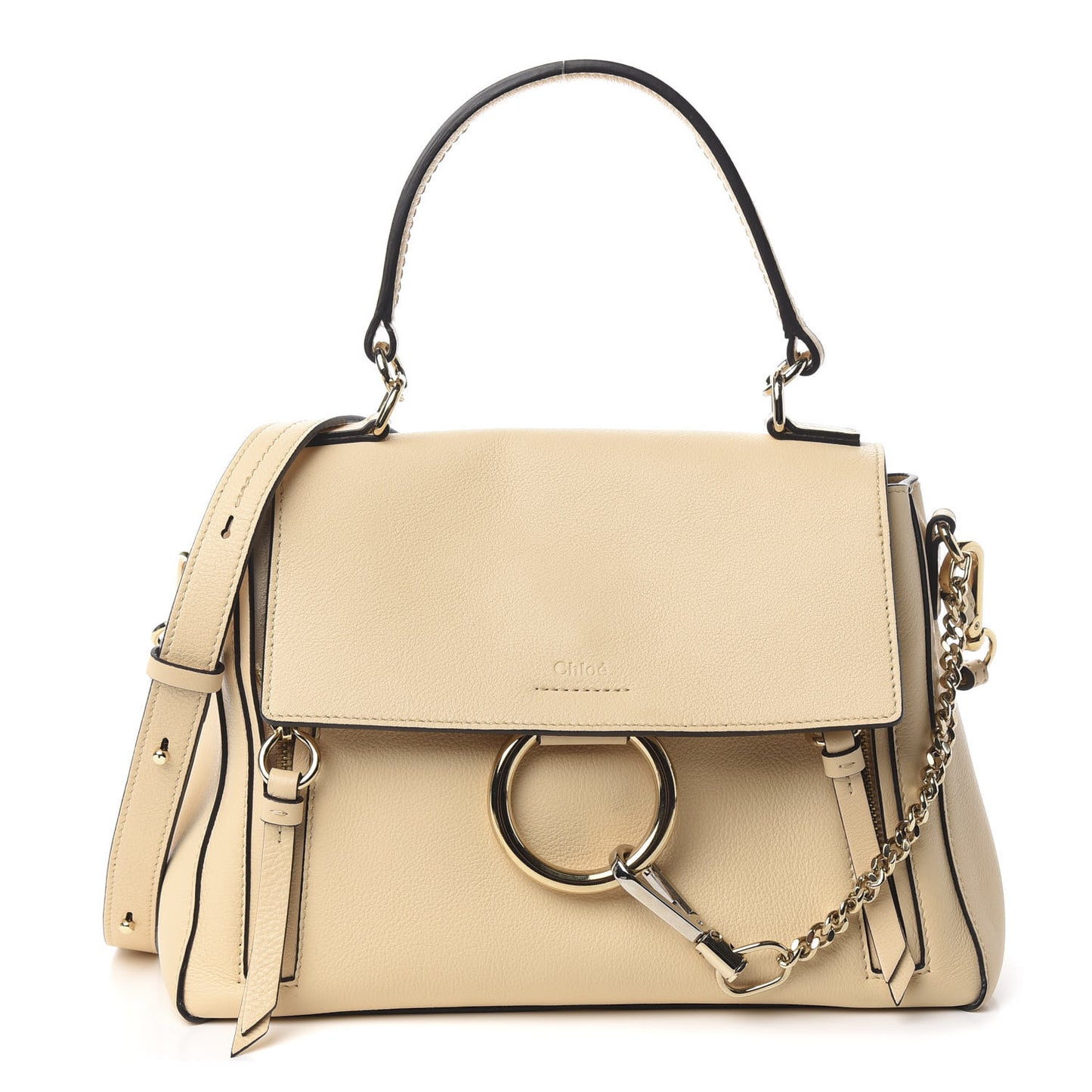 Calfskin Small Faye Day Shoulder Bag Blondie Beige