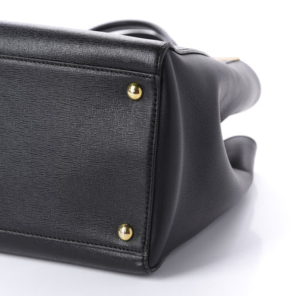 Fendi Vitello Elite Medium 2Jours Tote Black 9 of 14