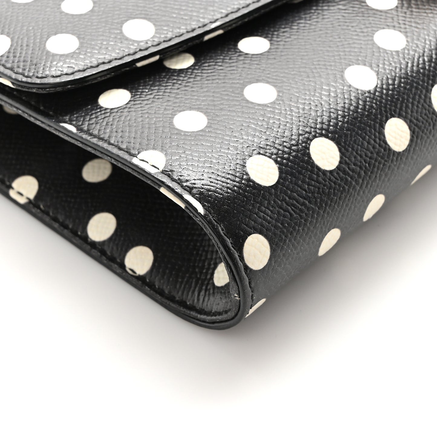 Dauphine Polka Dot Print Shoulder Bag Black