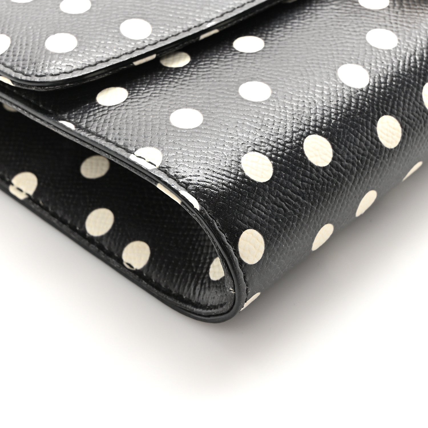 Dolce & Gabbana Dauphine Polka Dot Print Shoulder Bag Black 8 of 9