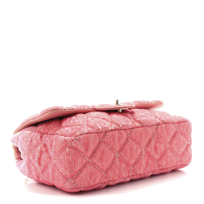 Chanel Sequin Quilted Ombre Medium Flap Yellow Pink 4 of 12