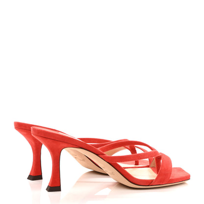 Jimmy Choo Suede Maelie 70 Mule Pumps 35 Red 4 of 7