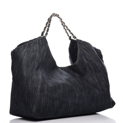 Chanel Denim XL Coco Cabas Tote Blue 3 of 11