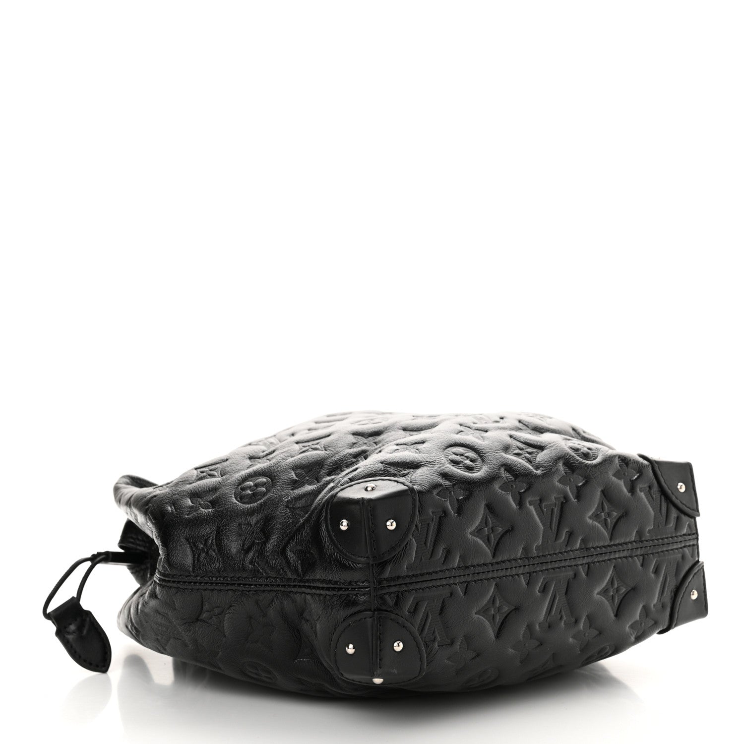 Louis Vuitton Lambskin Monogram Shadow Coussin Noe Trunk PM Black 4 of 10
