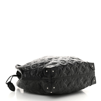 Louis Vuitton Lambskin Monogram Shadow Coussin Noe Trunk PM Black 4 of 10