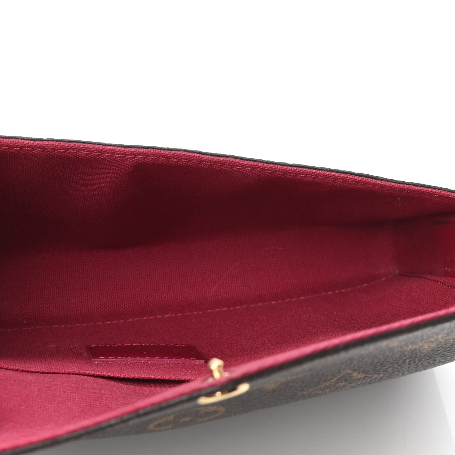 Louis Vuitton Monogram Pochette Felicie Chain Wallet Fuchsia 4 of 5