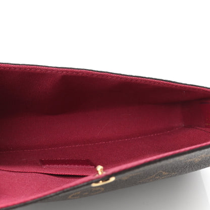 Louis Vuitton Monogram Pochette Felicie Chain Wallet Fuchsia 4 of 5