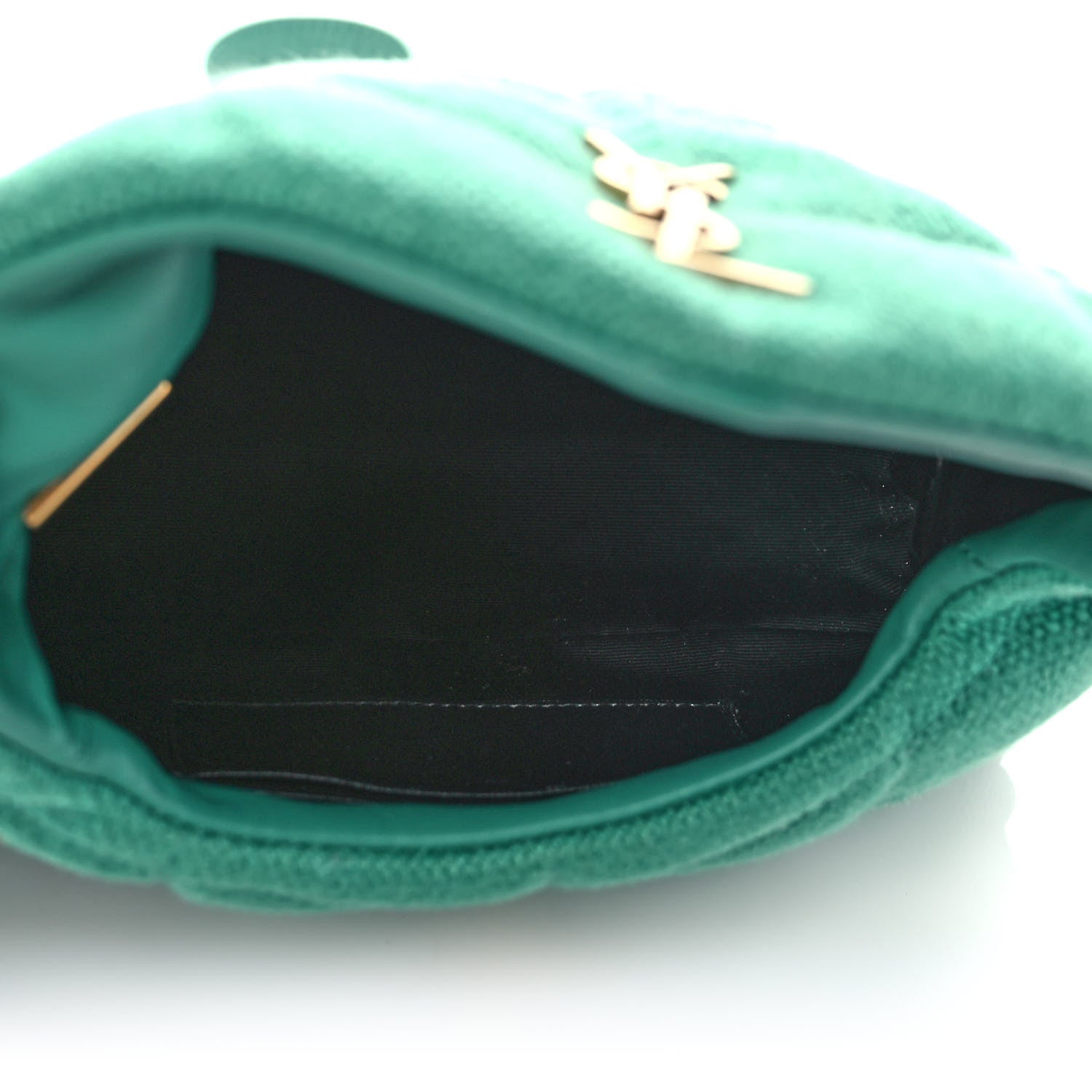 Saint Laurent Canvas Quilted Toy Loulou Puffer Monogram Chain Satchel Basil 5 of 10