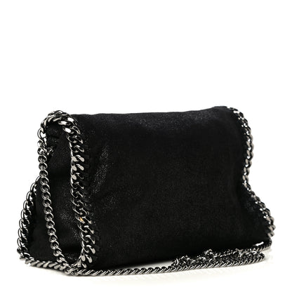 Stella McCartney Shaggy Deer Mini Falabella Fold Over Tote Black 3 of 11
