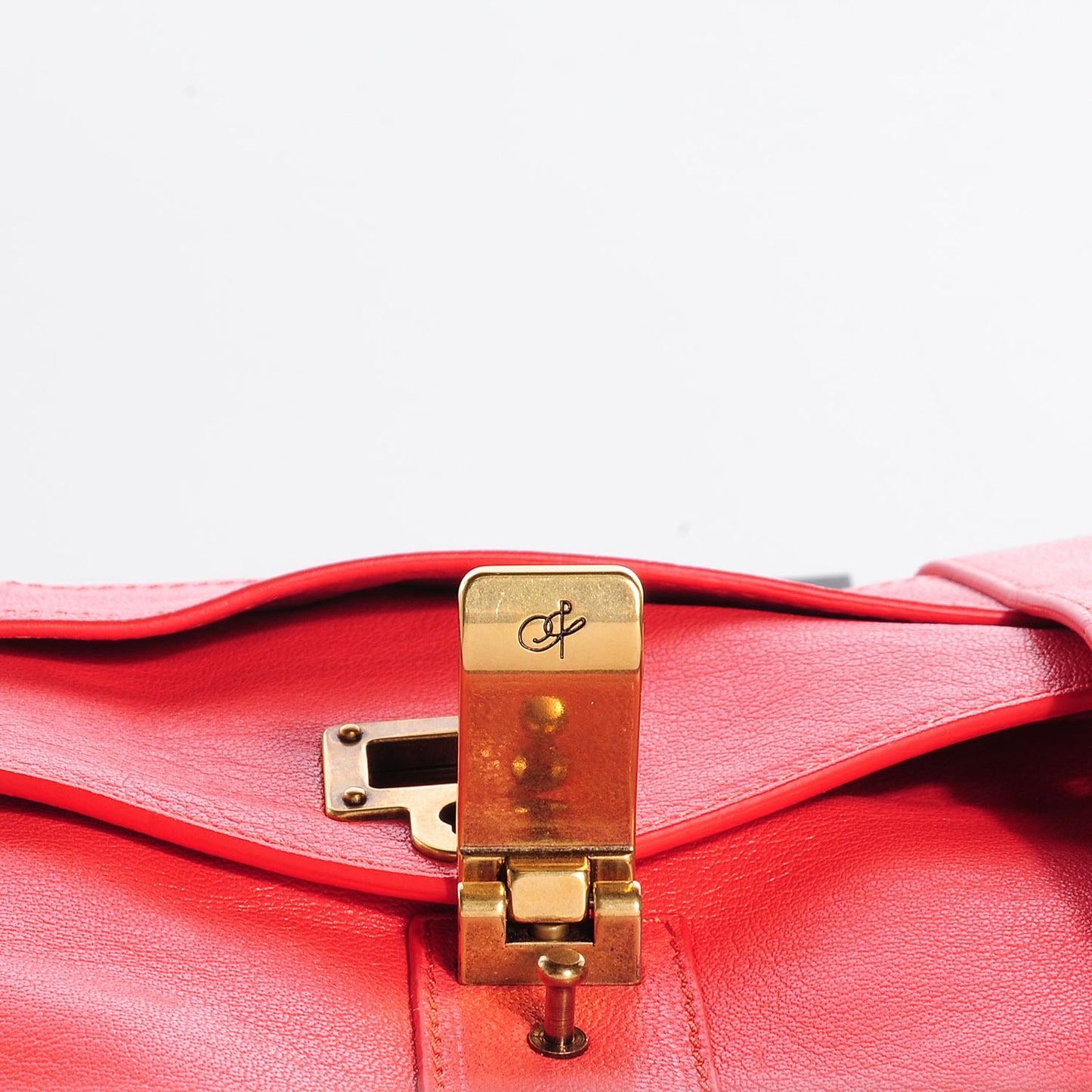 Lambskin Medium PS1 Satchel Deep Coral