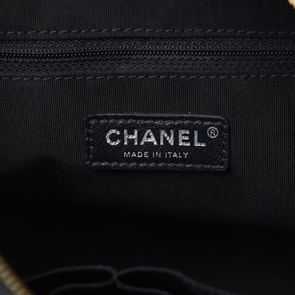 Chanel Wool Embroidered Medium Gabrielle Hobo Dark Navy Blue 7 of 14